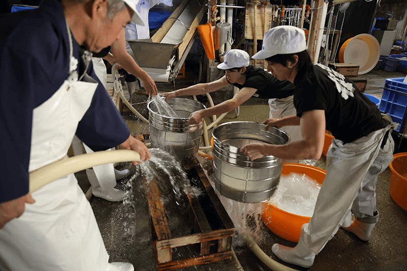 Washed rice
